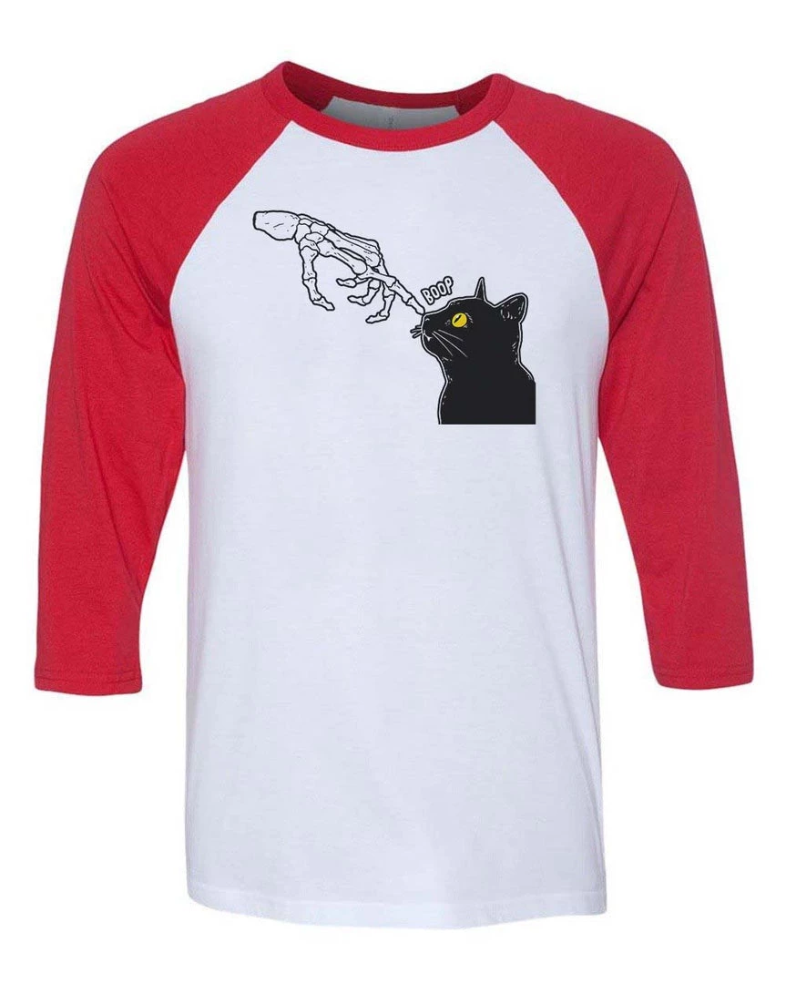 Dino Mike 3/4 Sleeve Raglans Unisex | Spooky Boop | 3/4 Sleeve Raglan