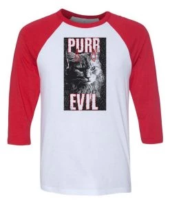 Arm The Animals 3/4 Sleeve Raglans Unisex | Purr Evil | 3/4 Sleeve Raglan