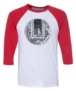Gianluca Unisex | The Cat And The Moon | 3/4 Sleeve Raglan 3/4 Sleeve Raglans