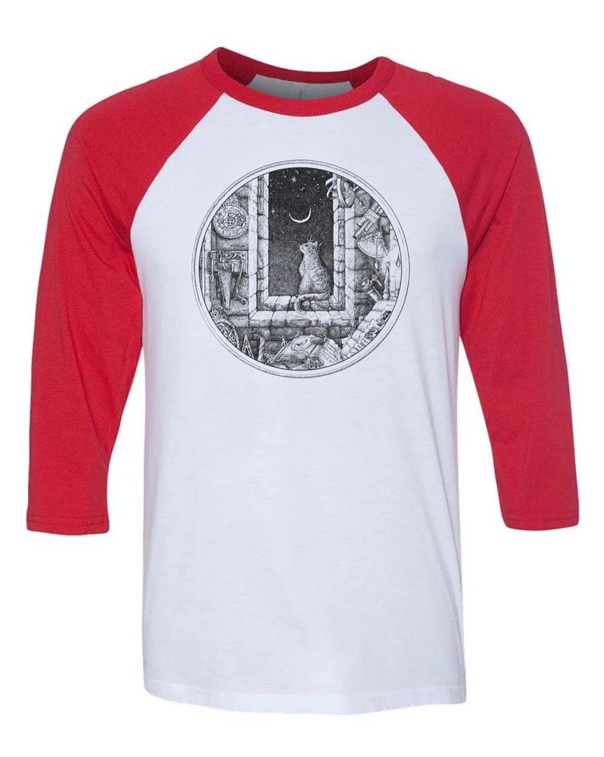 Gianluca Unisex | The Cat And The Moon | 3/4 Sleeve Raglan 3/4 Sleeve Raglans