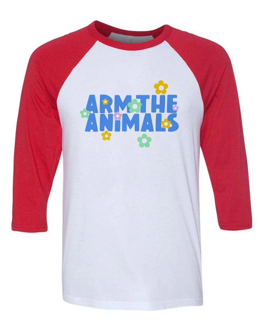 Arm The Animals Unisex | Summer Pop Logo | 3/4 Sleeve Raglan 3/4 Sleeve Raglans