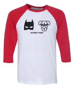 Batman4Paws 3/4 Sleeve Raglans Unisex | Save Twogether | 3/4 Sleeve Raglan
