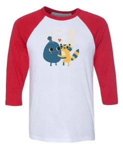 Dino Mike Unisex | Trash Love | 3/4 Sleeve Raglan