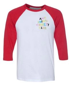 Arm The Animals Unisex | Rainbow Anti Animal Cruelty Club | 3/4 Sleeve Raglan 3/4 Sleeve Raglans