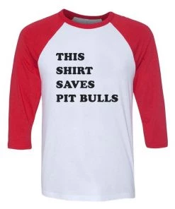 Animal Rescue Mission Unisex | This Shirt Saves Pit Bulls | 3/4 Sleeve Raglan 3/4 Sleeve Raglans