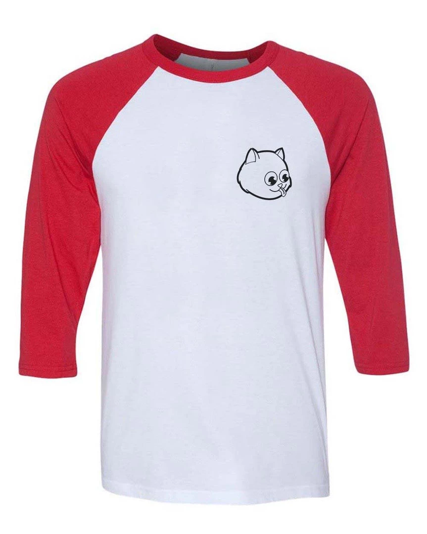 Cats With Their Tongues Out 3/4 Sleeve Raglans Unisex | Pocket Tongue Out | 3/4 Sleeve Raglan