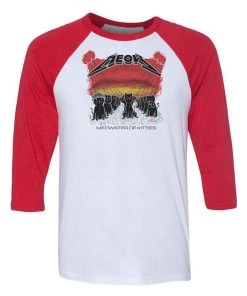 Pizza Cat Unisex | Meowster Of Kitties | 3/4 Sleeve Raglan 3/4 Sleeve Raglans