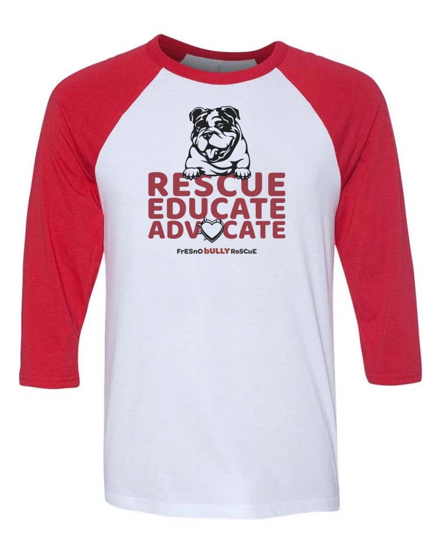 Unisex | Fresno Bully Rescue Logo | 3/4 Sleeve Raglan 3/4 Sleeve Raglans