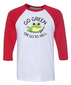 Dino Mike Unisex | Go Green | 3/4 Sleeve Raglan 3/4 Sleeve Raglans