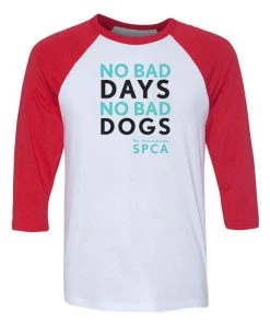 Pennsylvania SPCA 3/4 Sleeve Raglans Unisex | No Bad Days | 3/4 Sleeve Raglan