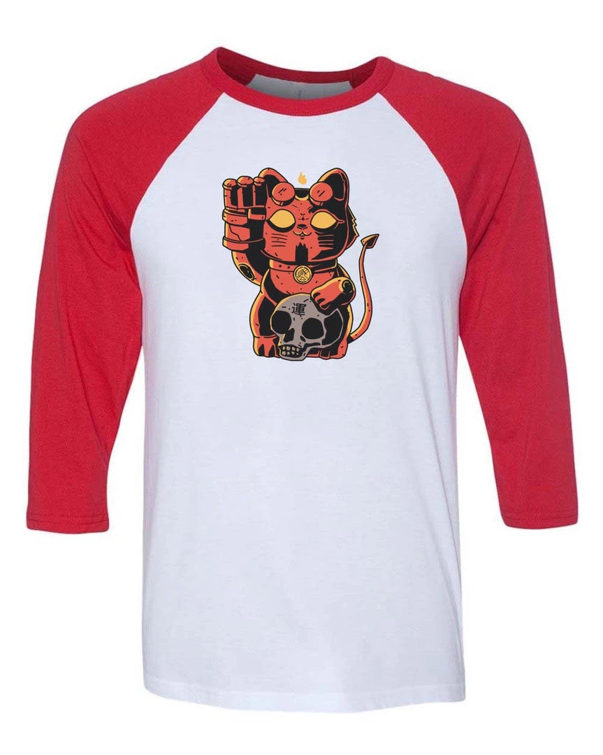 Pepe Rodriquez 3/4 Sleeve Raglans Unisex | Lucky Hell Cat | 3/4 Sleeve Raglan
