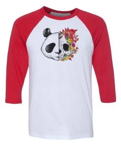 Tobias Fonseca Unisex | Panda Skull Rock | 3/4 Sleeve Raglan 3/4 Sleeve Raglans