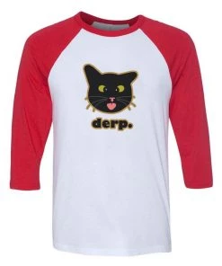 Cats With Their Tongues Out Unisex | Derp | 3/4 Sleeve Raglan