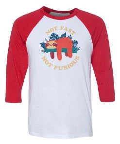 Dino Mike Unisex | Not Fast, Not Furious | 3/4 Sleeve Raglan