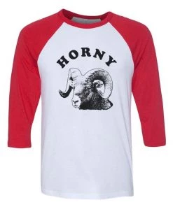 Arm The Animals 3/4 Sleeve Raglans Unisex | Horny Ram | 3/4 Sleeve Raglan