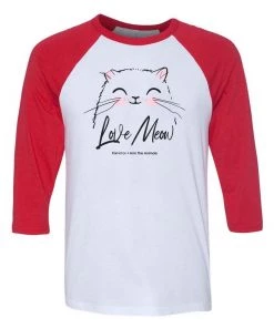Fixed Nation Unisex | Love Meow | 3/4 Sleeve Raglan 3/4 Sleeve Raglans