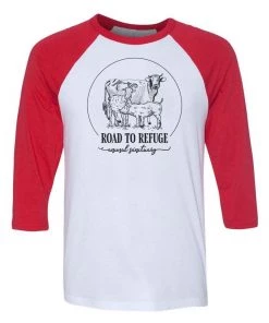 Road To Refuge Animal Sanctuary Unisex | One Big Happy Family | 3/4 Sleeve Raglan 3/4 Sleeve Raglans