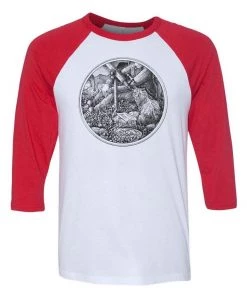 Gianluca 3/4 Sleeve Raglans Unisex | The Cat And The Telescope | 3/4 Sleeve Raglan