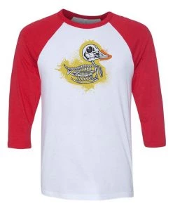 Arm The Animals 3/4 Sleeve Raglans Unisex | Bad To The Bone Duck | 3/4 Sleeve Raglan
