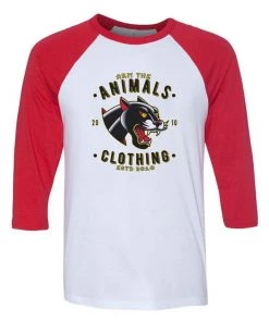 Arm The Animals 3/4 Sleeve Raglans Unisex | Varsity Panther | 3/4 Sleeve Raglan