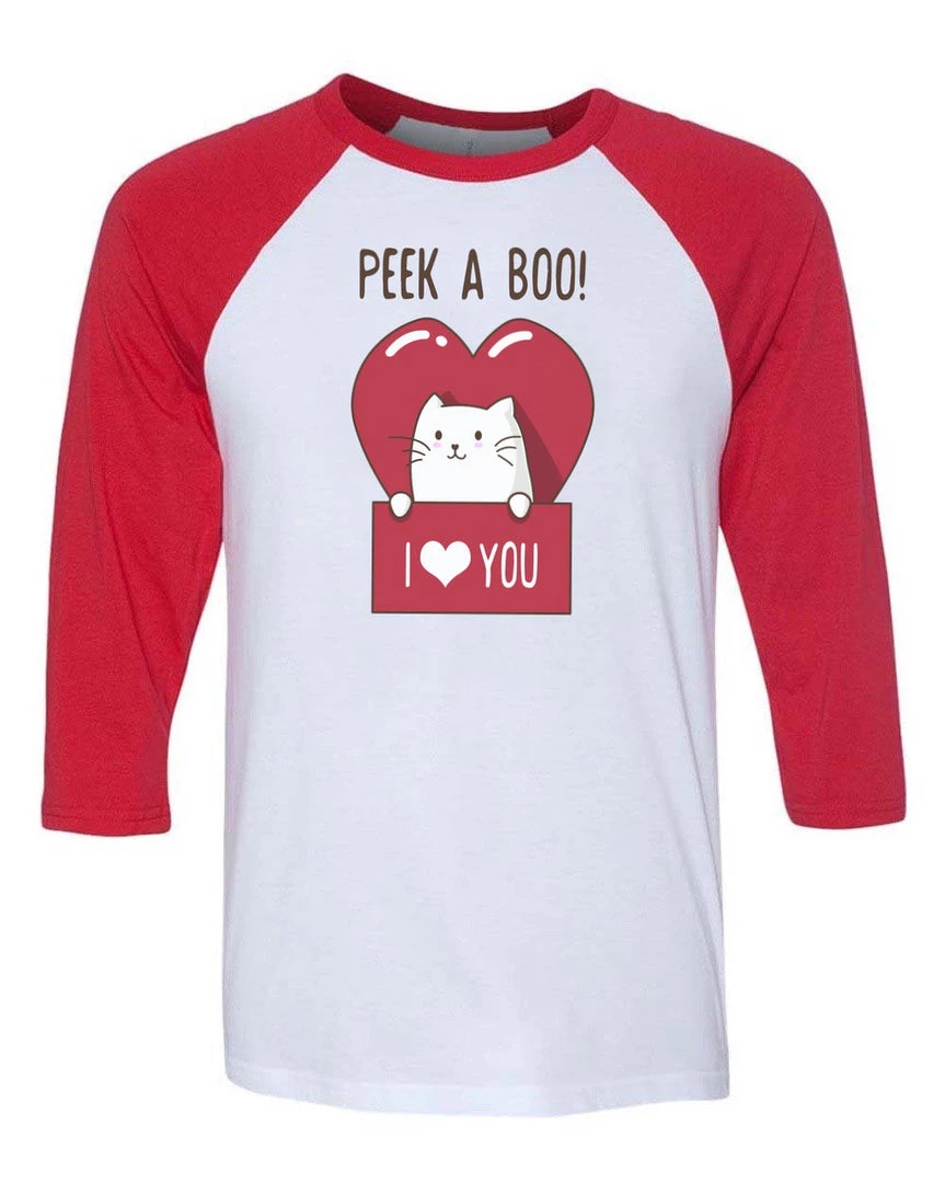 Ana Villanueva Unisex | Kitty Kissing Booth | 3/4 Sleeve Raglan 3/4 Sleeve Raglans