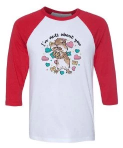 Van Gogh The Chipmunk Unisex | Nuts About You | 3/4 Sleeve Raglan