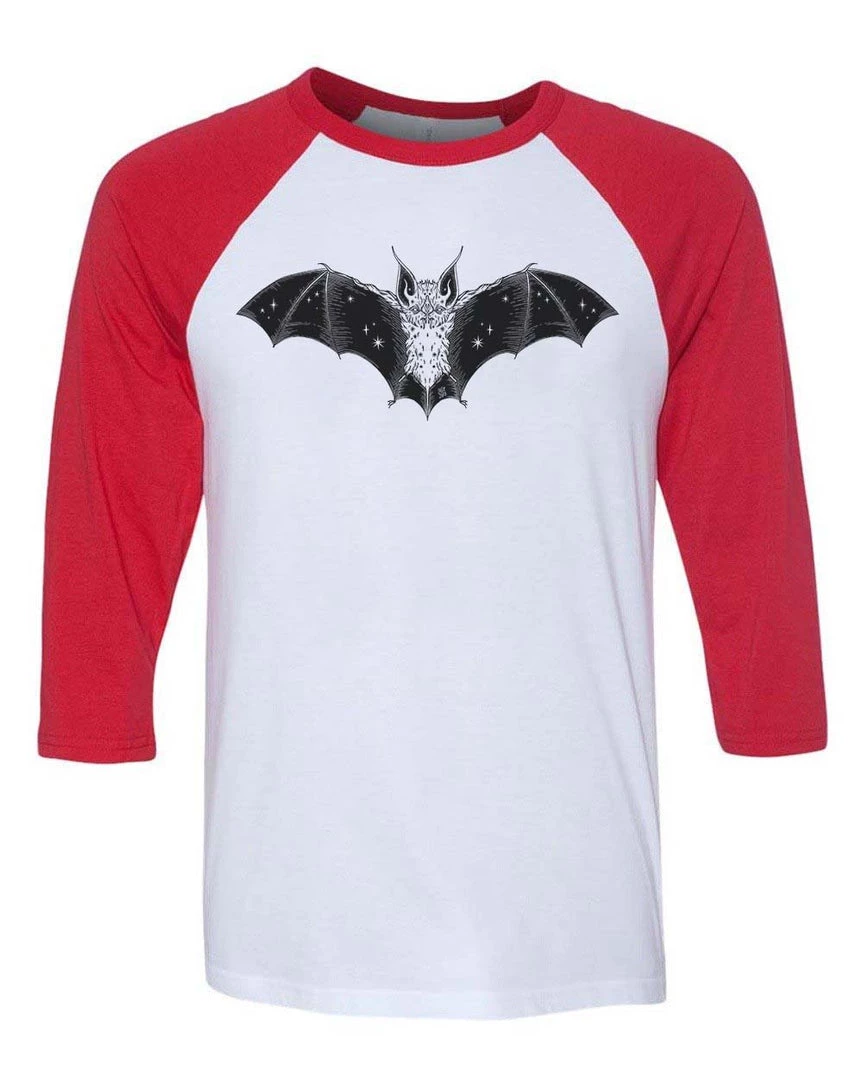 Lolle 3/4 Sleeve Raglans Unisex | Flying Bat | 3/4 Sleeve Raglan