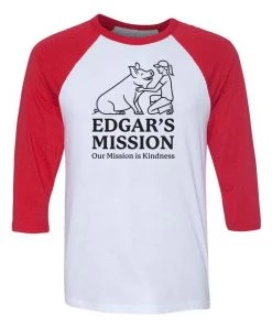 3/4 Sleeve Raglans Unisex | Edgar's Mission Logo | 3/4 Sleeve Raglan