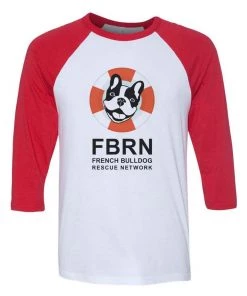 French Bulldog Rescue Network Unisex | FBRN Logo | 3/4 Sleeve Raglan 3/4 Sleeve Raglans