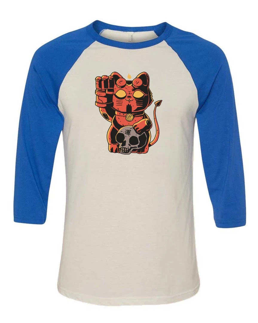 Pepe Rodriquez 3/4 Sleeve Raglans Unisex | Lucky Hell Cat | 3/4 Sleeve Raglan