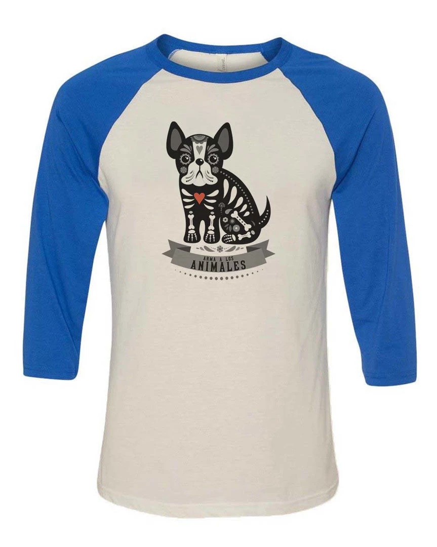 Arm The Animals 3/4 Sleeve Raglans Unisex | Frenchie Alebrije | 3/4 Sleeve Raglan