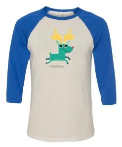 Dino Mike 3/4 Sleeve Raglans Unisex | Rude Dolph | 3/4 Sleeve Raglan