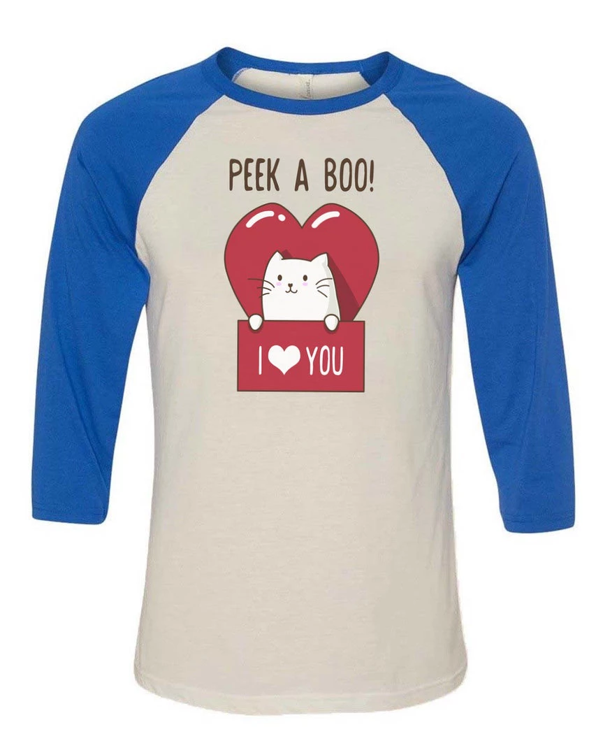 Ana Villanueva Unisex | Kitty Kissing Booth | 3/4 Sleeve Raglan 3/4 Sleeve Raglans
