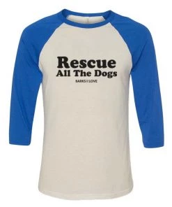 Barks Of Love 3/4 Sleeve Raglans Unisex | Rescue All The Dogs | 3/4 Sleeve Raglan
