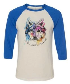 Arm The Animals 3/4 Sleeve Raglans Unisex | Sunset Wolf | 3/4 Sleeve Raglan