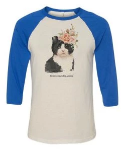 Fixed Nation 3/4 Sleeve Raglans Unisex | Flower Princess | 3/4 Sleeve Raglan