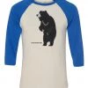 3/4 Sleeve Raglans Unisex | WLSOS Standing Sloth Bear | 3/4 Sleeve Raglan