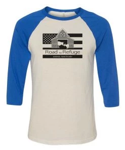 Road To Refuge Animal Sanctuary Unisex | Classic Logo | 3/4 Sleeve Raglan 3/4 Sleeve Raglans
