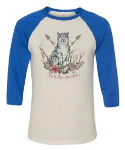 Arm The Animals Unisex | Ridgeline Snow Leopard | 3/4 Sleeve Raglan