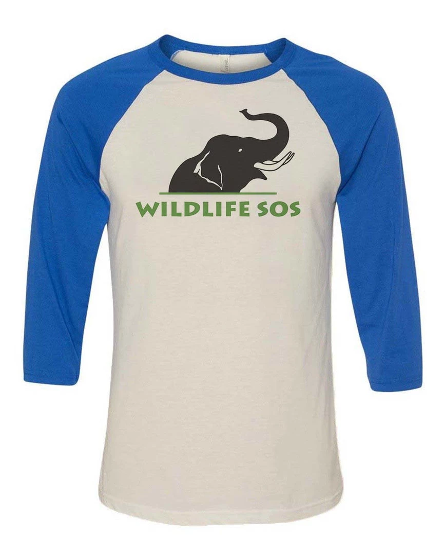 WLSOS Unisex | Elephant Logo | 3/4 Sleeve Raglan