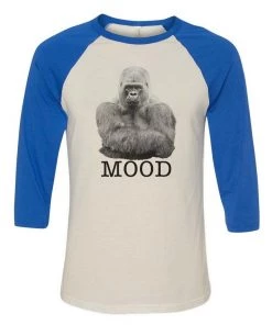 Arm The Animals Unisex | Mood Unamused Gorilla | 3/4 Sleeve Raglan 3/4 Sleeve Raglans