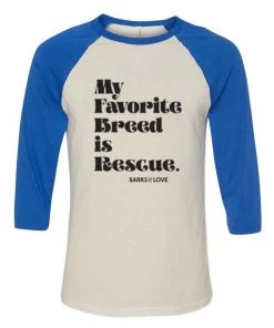 Barks Of Love Unisex | Favorite Breed | 3/4 Sleeve Raglan