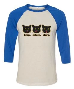 Cats With Their Tongues Out Unisex | Cat Lingo | 3/4 Sleeve Raglan 3/4 Sleeve Raglans