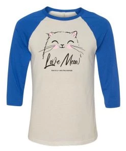 Fixed Nation Unisex | Love Meow | 3/4 Sleeve Raglan 3/4 Sleeve Raglans
