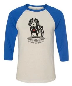 Arm The Animals Unisex | Hound Alebrije | 3/4 Sleeve Raglan 3/4 Sleeve Raglans