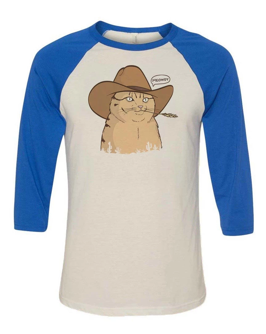 Pizza Cat Unisex | Meowdy | 3/4 Sleeve Raglan