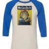 Pizza Cat 3/4 Sleeve Raglans Unisex | We Can Do It | 3/4 Sleeve Raglan