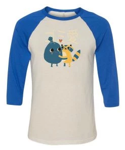 Dino Mike Unisex | Trash Love | 3/4 Sleeve Raglan