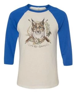 Arm The Animals Unisex | Ridgeline Lynx | 3/4 Sleeve Raglan 3/4 Sleeve Raglans