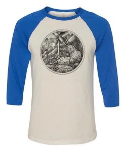 Gianluca 3/4 Sleeve Raglans Unisex | The Cat And The Telescope | 3/4 Sleeve Raglan